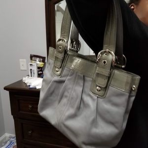 Gray Coach Handbag
